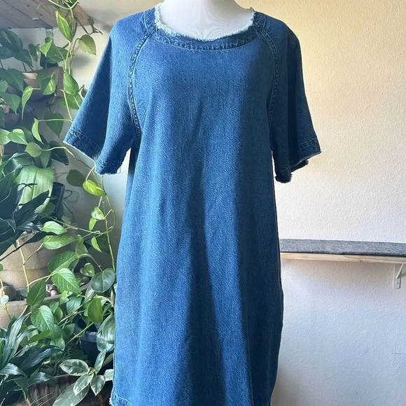 Rag & Bone Blue Denim Cotton Short Sleeve Dress size SP - Picture 2 of 13